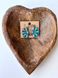 Western Squash Blossom - Stone Stud Earrings