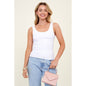 Scoop Neck Double Layer Rib Tank Top