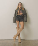 The Bronco Almond | Knee High Cowboy Western Boots