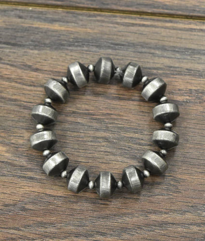 12mm Rondelle Western Bead Stretch Bracelet