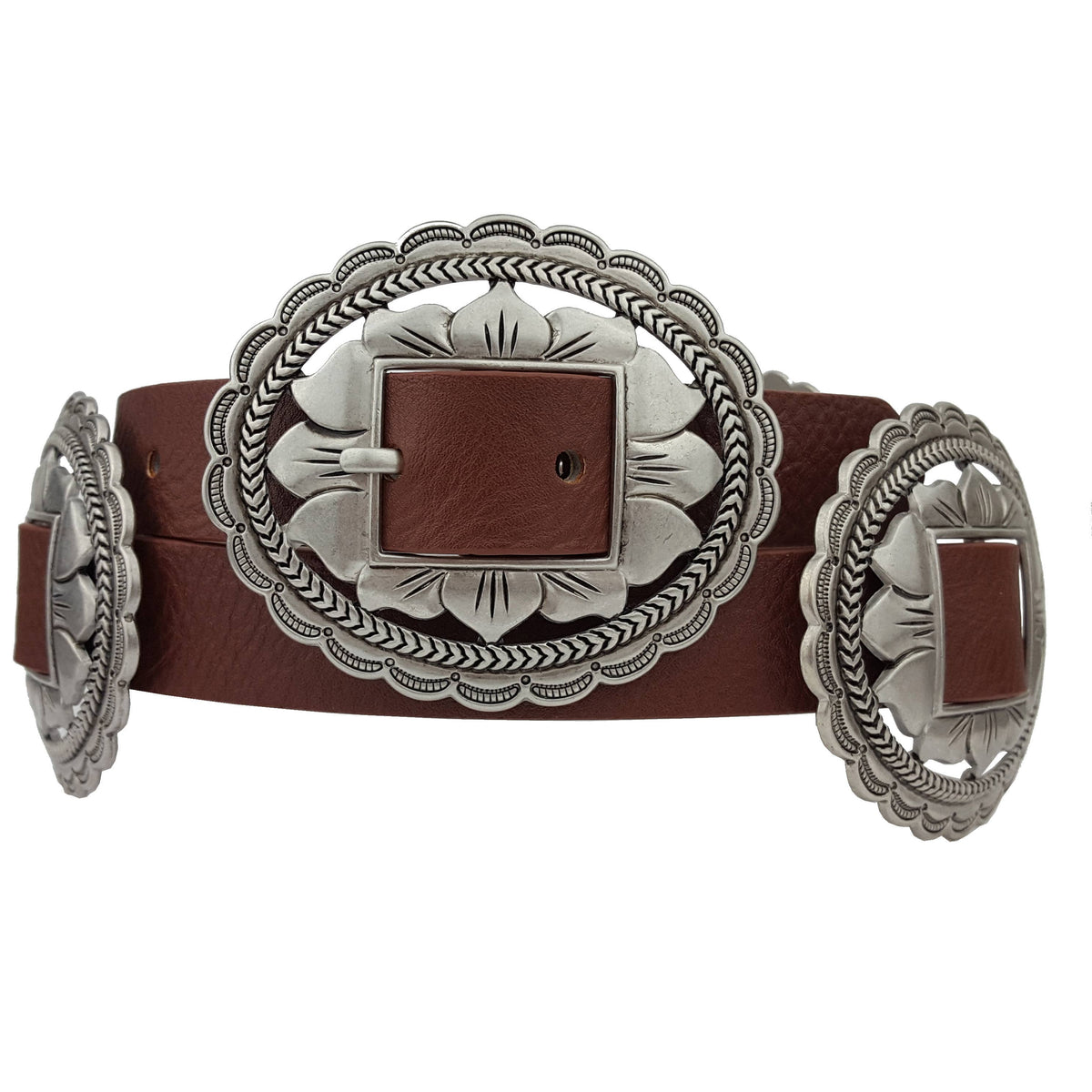 Western Oval Floral Concho