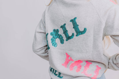 Yall Sequin Sweatshirt