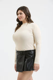 Plus Mock Neck Long Sleeve Top