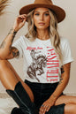 Women Nashville Graphic Print Short Sleeve Top