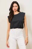 Chic Cotton Slub Sleeveless Bodysuit