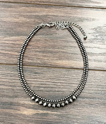 16" Polish Western Bead 2-Strand Necklace