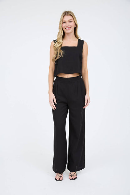 High Waist Linen Pants