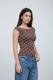 Polka Dot Knit Top