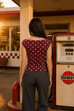 Polka Dot Knit Top