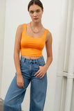 Cropped Square Neck Tank