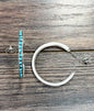 1.75" Western Bling Hoop Stud Earrings