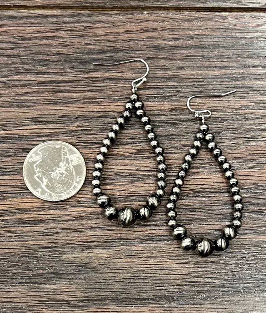 2" Polish Western Bead Earrings