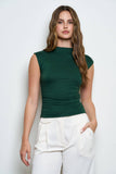 Funnel Neck Scrunch Knit Top