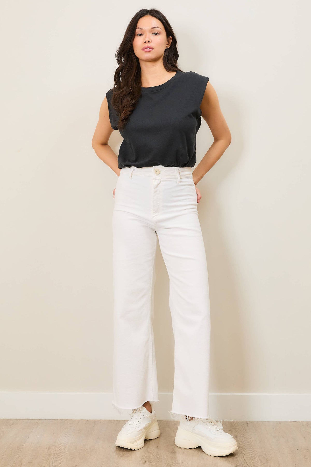 Chic Cotton Slub Sleeveless Bodysuit