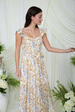 Floral Sleeveless Midi Dress