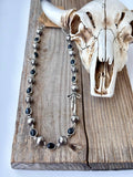 Western Style Navajo Pearl Stone Coquette Bow Necklace