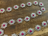 Dainty Metal and Single Stone Concho Belt