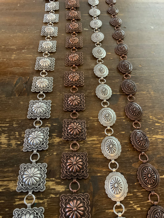 All Metal Concho Belt