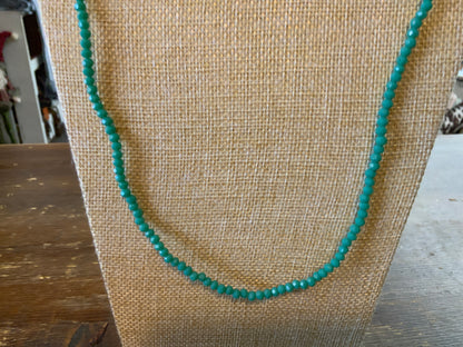 Crystal 6mm bead necklace